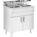 Frytownica elektryczna podwójna wolnostojąca z szafką 400 V 10000 W 26 l Royal Catering
