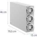 Podajnik dystrybutor do kubków jednorazowych z 3 dozownikami STAL 81 - 89 mm Royal Catering