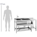 Stacja stoisko barmańskie koktajlowe drink bar ze zlewem 66 x 106 x 136 cm Royal Catering