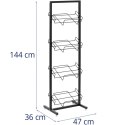 Stojak regał sklepowy na 4 skrzynki z warzywami owocami 47 x 36 x 144 cm Royal Catering