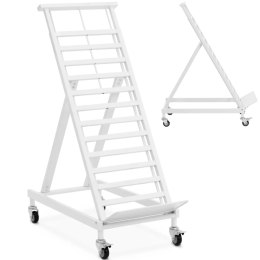 Stojak sklepowy na skrzynki z warzywami owocami 53 x 107 x 165 cm - biały Royal Catering