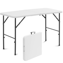 Stół cateringowy ogrodowy składany 120 x 60 x 74.5 cm biały UNIPRODO