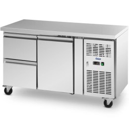 Stół chłodniczy gastronomiczny na kółkach 1 komora 2 szuflady 280 l 70x136x85 cm Royal Catering