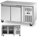 Stół chłodniczy gastronomiczny na kółkach 2 komory 260 l 136x70x85 cm Royal Catering