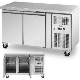 Stół chłodniczy gastronomiczny na kółkach 2 komory 260 l 136x70x85 cm Royal Catering