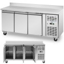 Stół chłodniczy gastronomiczny z rantem na kółkach 3 komory 410 l 179x70x95 cm Royal Catering