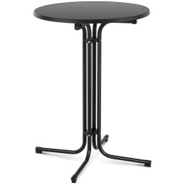 Stół stolik barowy okrągły wysoki składany śr. 80 cm wys. 110 cm czarny Royal Catering