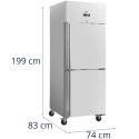 Szafa chłodnicza lodówka gastronomiczna na kółkach 2 drzwi 2-8C 485 l Royal Catering