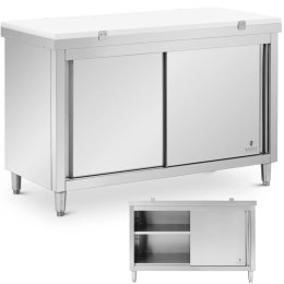 Szafka gastronomiczna wolnostojąca z deską do krojenia STAL 140 x 60 cm Royal Catering