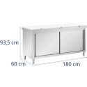 Szafka gastronomiczna wolnostojąca z deską do krojenia STAL 180 x 60 cm Royal Catering