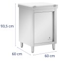 Szafka gastronomiczna wolnostojąca z deską do krojenia STAL 60 x 60 cm Royal Catering