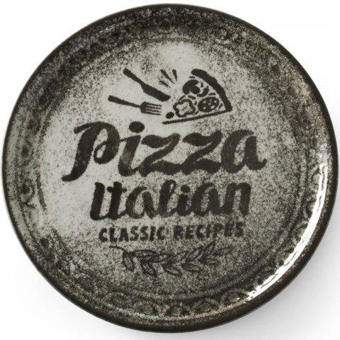 Talerz do pizzy z porcelany Recipe Collection Black śr. 31 cm - zestaw 6 szt. Duralex