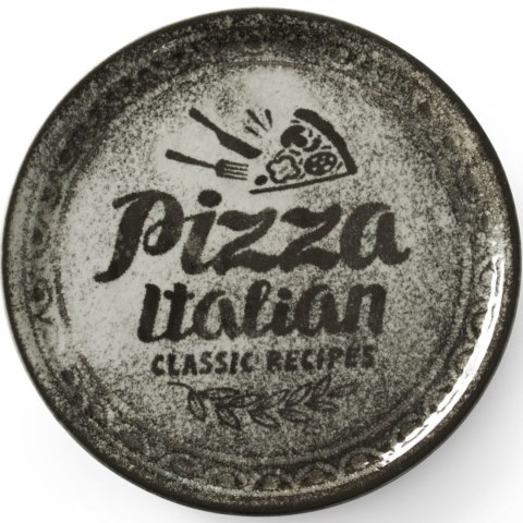 Talerz do pizzy z porcelany Recipe Collection Black śr. 33 cm - zestaw 6 szt. Duralex