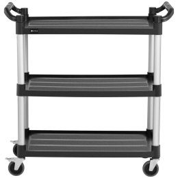 Wózek kelnerski serwisowy 3 półki plastikowe 49 x 84.5 cm do 90 kg Royal Catering