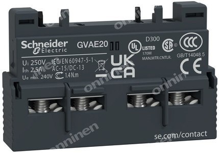 GVAE20-BLOK ZESTYKÓW.BEZZWŁ.PRZEDNIE 2 SCHNEIDER ELECTRIC