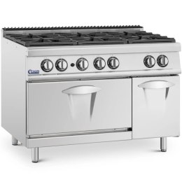 Kuchenka gazowa 6 palnikowa z piekarnikiem gazowym i szafką 27.6 kW Royal Catering