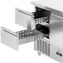 Stół chłodniczy 2 szuflady 2 komory na kółkach 350 l 137 x 70 x 95 cm Royal Catering