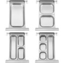 Stół chłodniczy 2 szuflady 2 komory na kółkach 350 l 137 x 70 x 95 cm Royal Catering