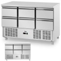 Stół chłodniczy 6 szuflad na kółkach 350 l 137 x 70 x 95 cm Royal Catering