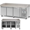 Stół chłodniczy do pizzy 3 komory na kółkach 560 l 202 x 80 x 100 cm Royal Catering