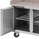 Stół chłodniczy do pizzy 3 komory na kółkach 560 l 202 x 80 x 100 cm Royal Catering