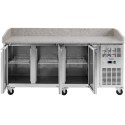 Stół chłodniczy do pizzy 3 komory na kółkach 560 l 202 x 80 x 100 cm Royal Catering