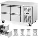 Stół chłodniczy gastronomiczny na kółkach 4 szuflady 280 l 136 x 70 x 85 cm Royal Catering