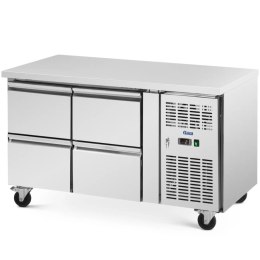 Stół chłodniczy gastronomiczny na kółkach 4 szuflady 280 l 136 x 70 x 85 cm Royal Catering