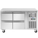 Stół chłodniczy gastronomiczny na kółkach 4 szuflady 280 l 136 x 70 x 85 cm Royal Catering