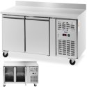 Stół chłodniczy gastronomiczny z rantem na kółkach 2 komory 260 l 136x70x95 cm Royal Catering