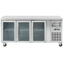 Stół chłodniczy na kółkach 3 drzwiowy przeszklony 410 l 179.5 x 73 x 85 cm Royal Catering