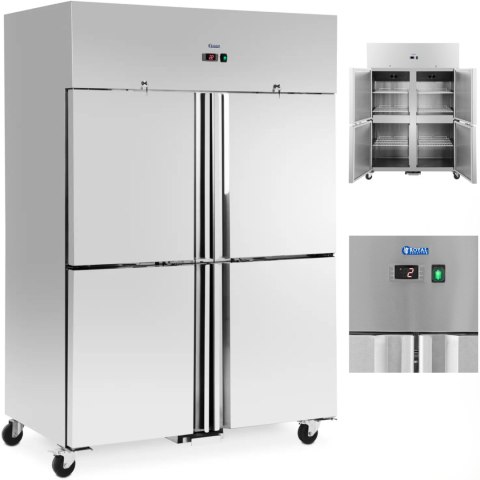 Szafa chłodnicza lodówka gastronomiczna na kółkach 4 drzwi 2-8C 1160 l Royal Catering