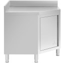 Szafa gastronomiczna narożna z rantem STAL 100 x 100 x 97 cm Royal Catering