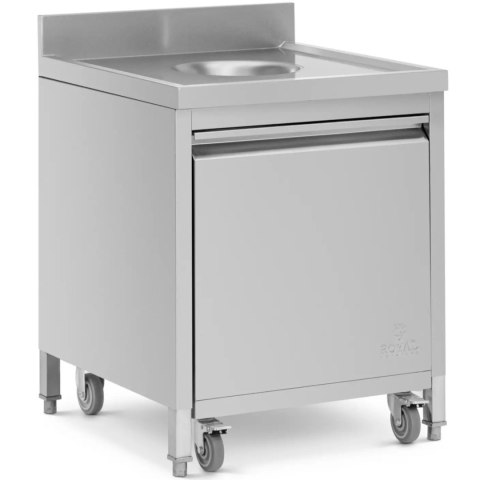 Szafka na kosz pojemnik na śmieci z wysuwanym frontem otworem wrzutowym STAL 50 l Royal Catering