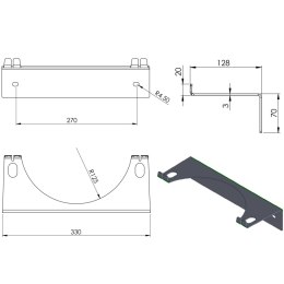 Uchwyt ścienny na 1 butlę gazową maks. śr. butli 250 mm PRO-LINE PRO-LINE