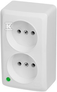 GNIAZDO 2X2P N/T IP20 BIAŁY BERG ELEKTRO-PLAST NASIELSK