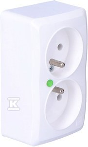 GNIAZDO 2X2P+Z N/T IP20 BIAŁY BERG ELEKTRO-PLAST NASIELSK