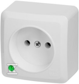 GNIAZDO 2P N/T IP20 BIAŁY BERG ELEKTRO-PLAST NASIELSK