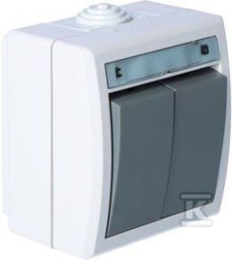 ŁĄCZ.ŚWIECZ.N/T IP55 SZARY AQUANT ELEKTRO-PLAST NASIELSK