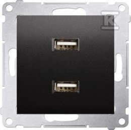 ŁADOWARKA 2XUSB 2.1A,5V ANTRACYT SIMON5 KONTAKT-SIMON