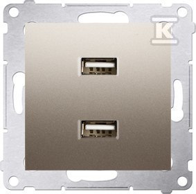 ŁADOWARKA 2XUSB 2.1A, 5V ZŁOTY SIMON54 KONTAKT-SIMON