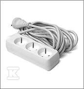 PRZEDŁ.3GN Z/U 3M BIAŁY 3X1MM2 IRNA