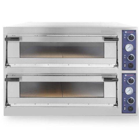 Piec do pizzy i ciasta TRAYS 44 drzwiczki przeszklone blachy piekarnicze 60x40cm 13.8kW 8 pizz śr. 40cm Hendi