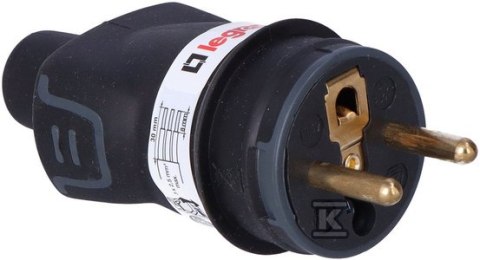 WTYCZKA 2P+Z 16A IP44 CZARNA GUMA LEGRAND