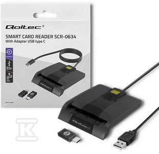 CZYT.CHIP KART ID SCR-0634, USB TYP C QOLTEC