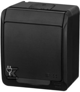 GN.1-KR.2P+Z N/T IP44 CZARNY HERMES ELEKTRO-PLAST NASIELSK