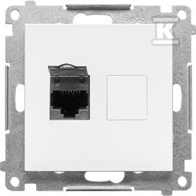 GN.1-KR.KOM.RJ45 K.6 P.BIAŁY MAT SIMON5 KONTAKT-SIMON
