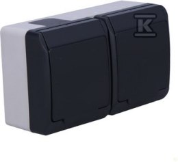 GN.2X2P+Z N/T IP44 ANTRACYT HERMES ELEKTRO-PLAST NASIELSK