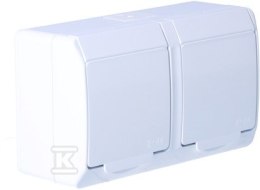 GN.2X2P+Z N/T IP44 BIAŁE HERMES ELEKTRO-PLAST NASIELSK