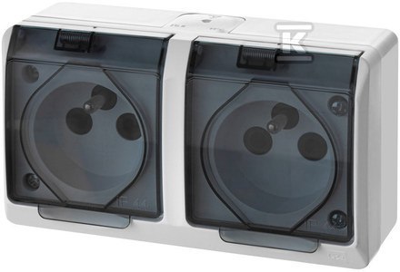 GN.2X2P+Z N/T IP44 BIAŁE KL.DYMNA HERME ELEKTRO-PLAST NASIELSK